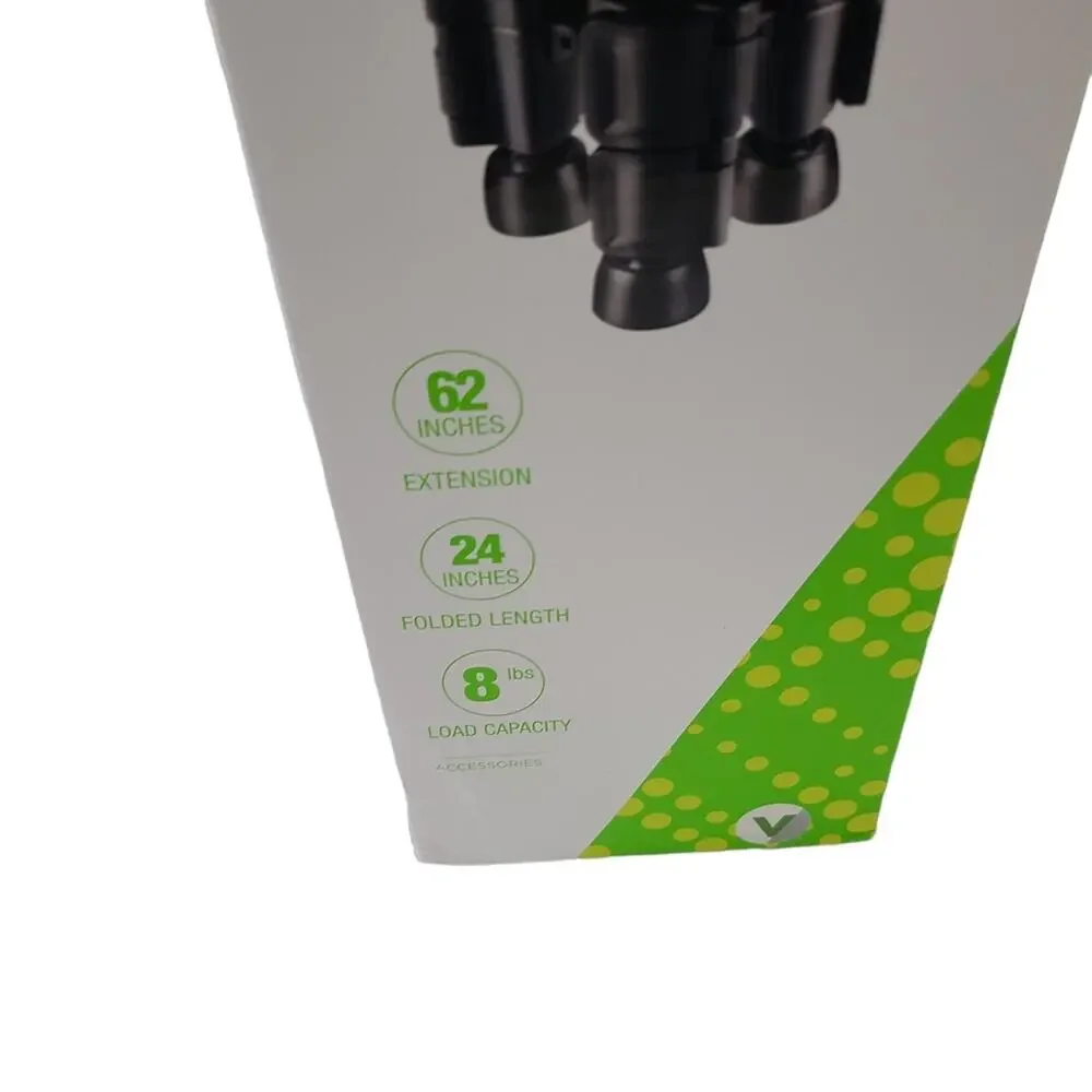 Vivitar Tripod Black  Camera 62 Inch  3 Way Fluid Pan Head with Bubble Level